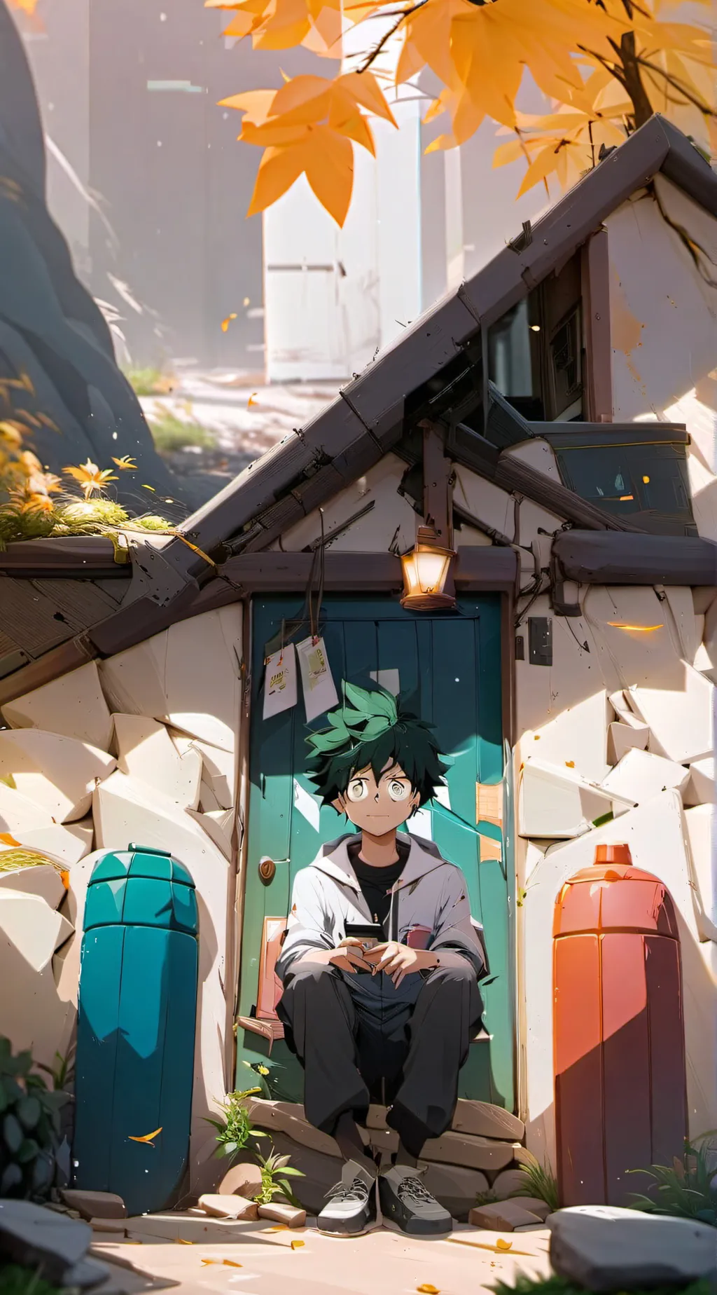 ai character: DEKU FIELD TRIP background