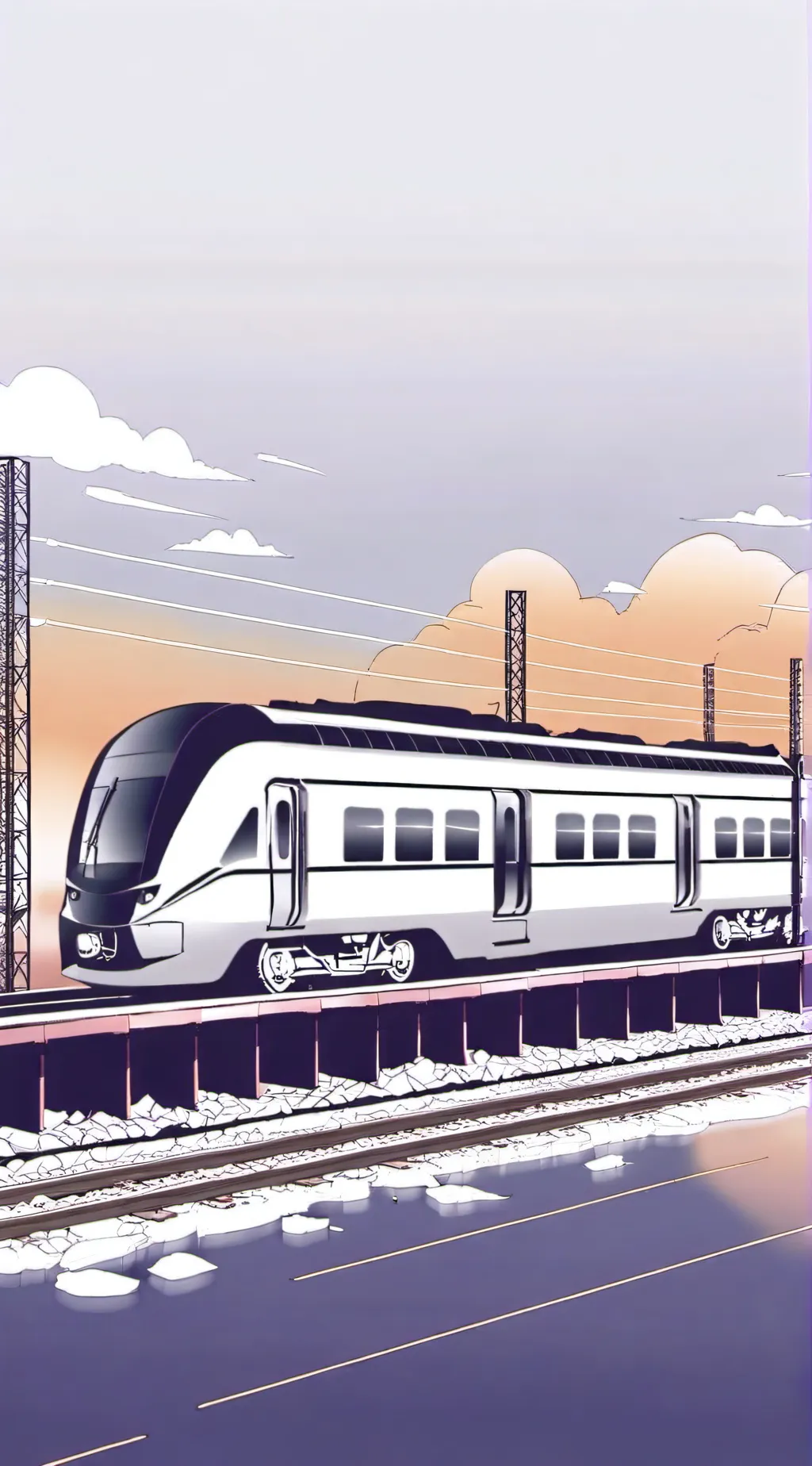 ai character: HB train trip background