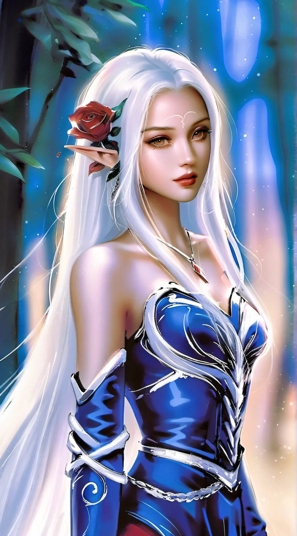 ai character: rose background