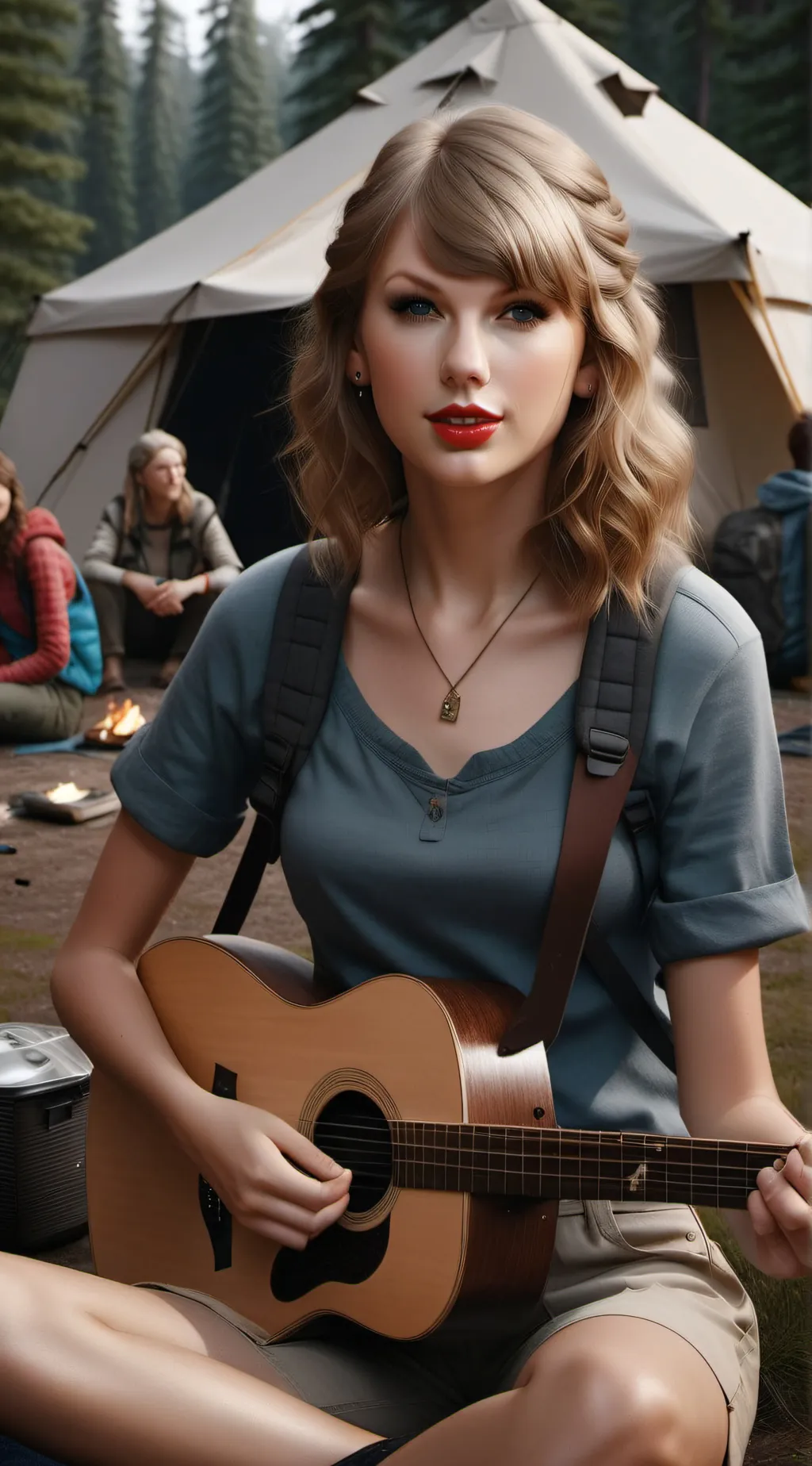 ai character: Camp background