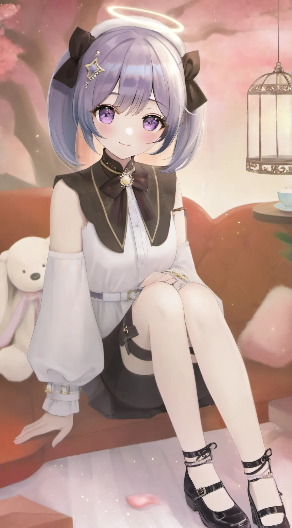 ai character: Violet￼ background