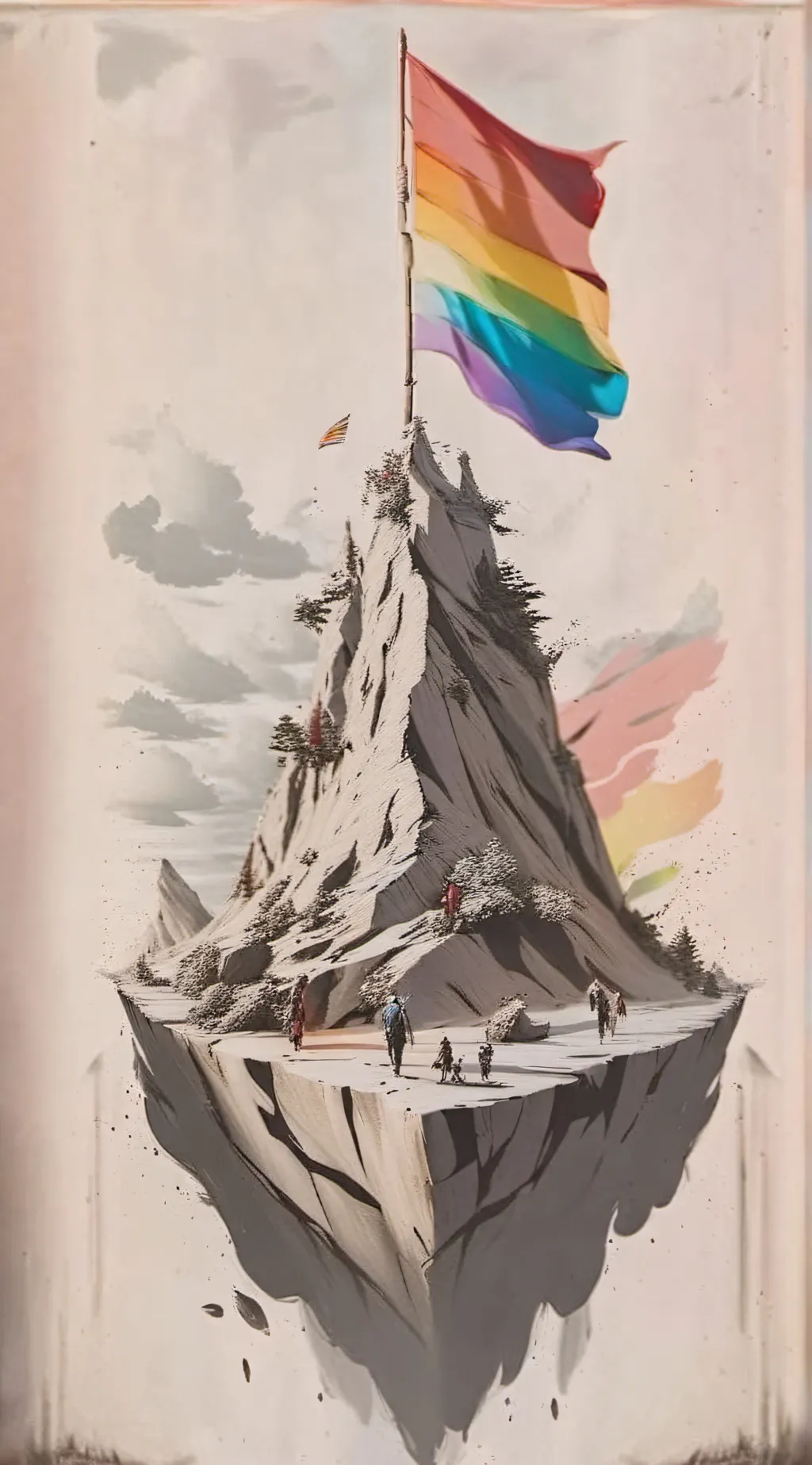 ai character: Gay Mountain background