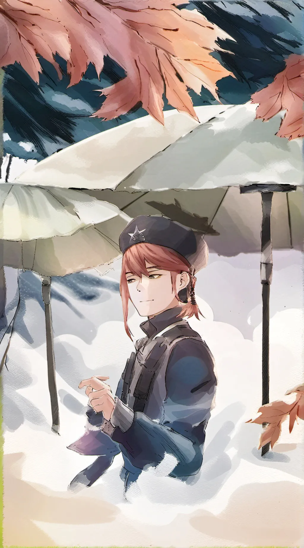 ai character: gojo and makima  background