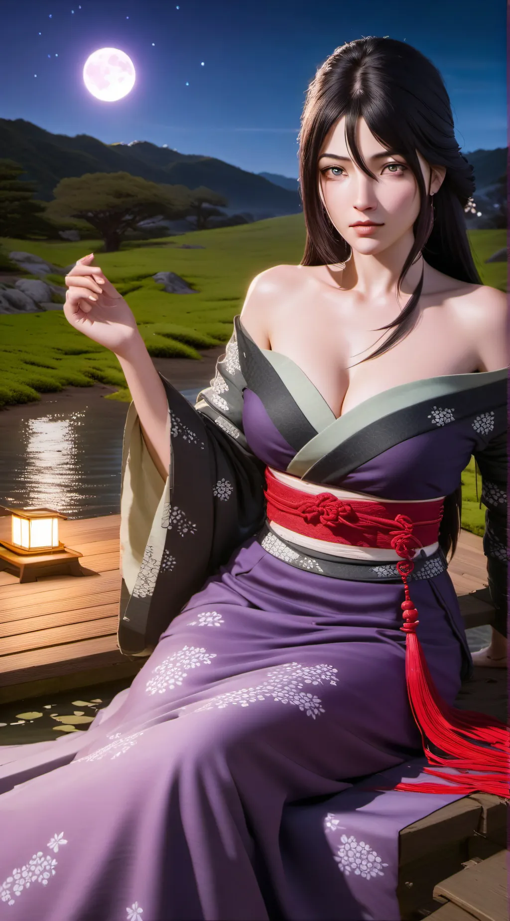 ai character: Miya Blossom background