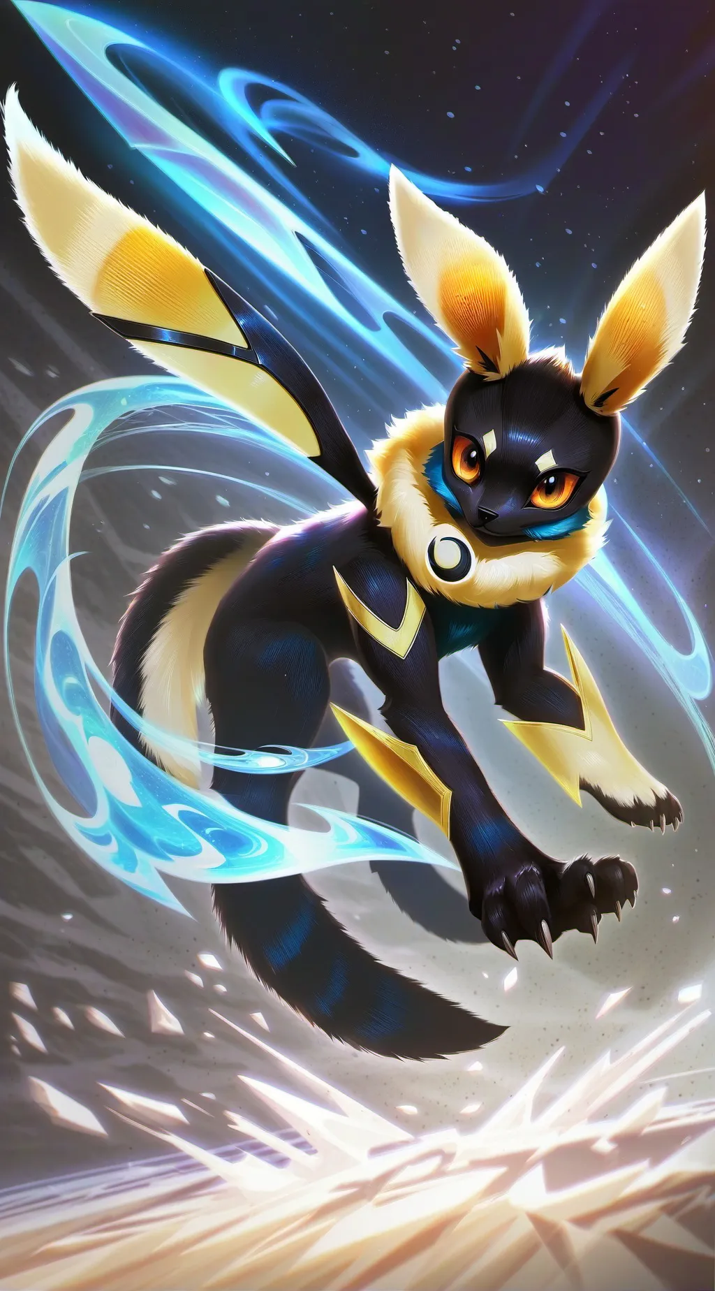 ai character: Umbreon+Jolteon background