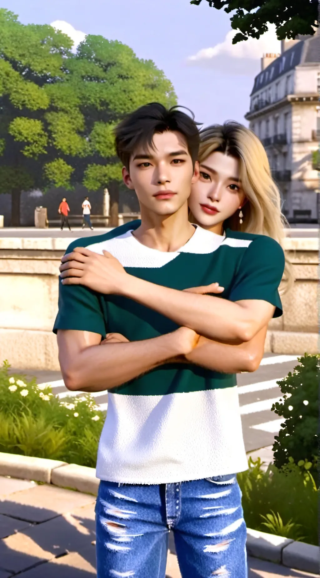 ai character: hyunjin  background