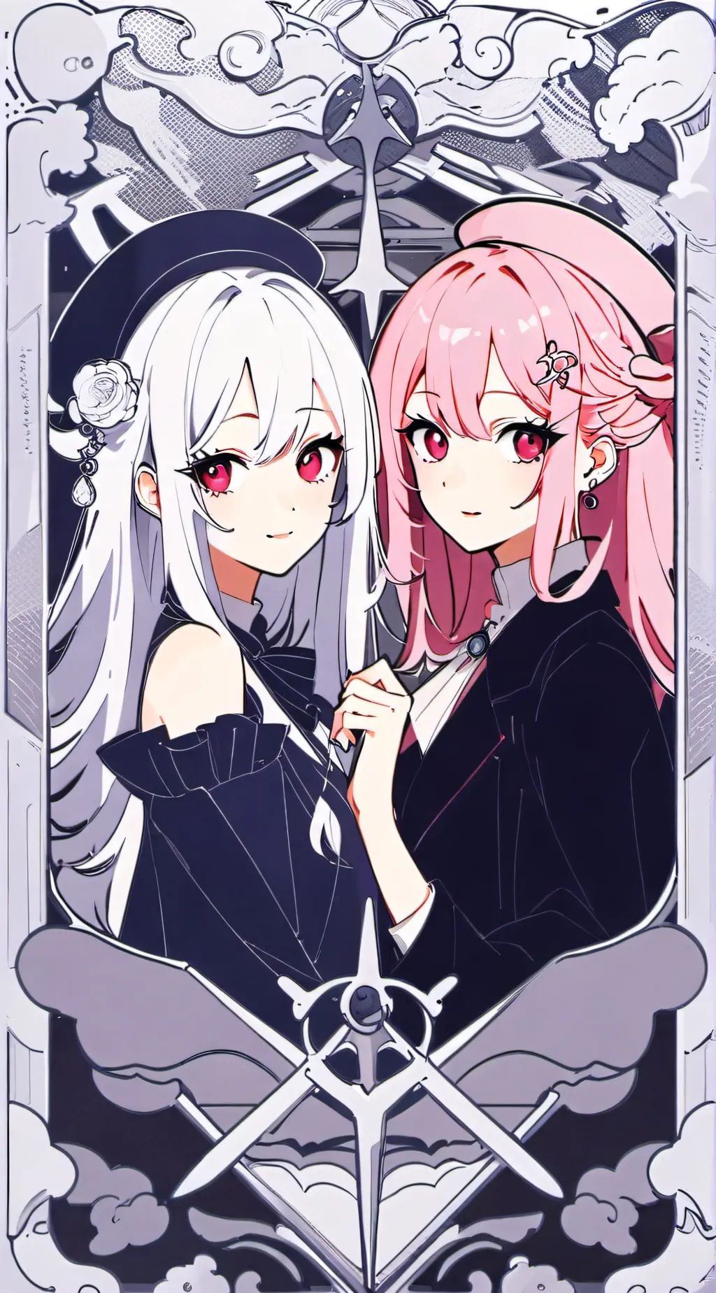 ai character: Emmy und Emma  background