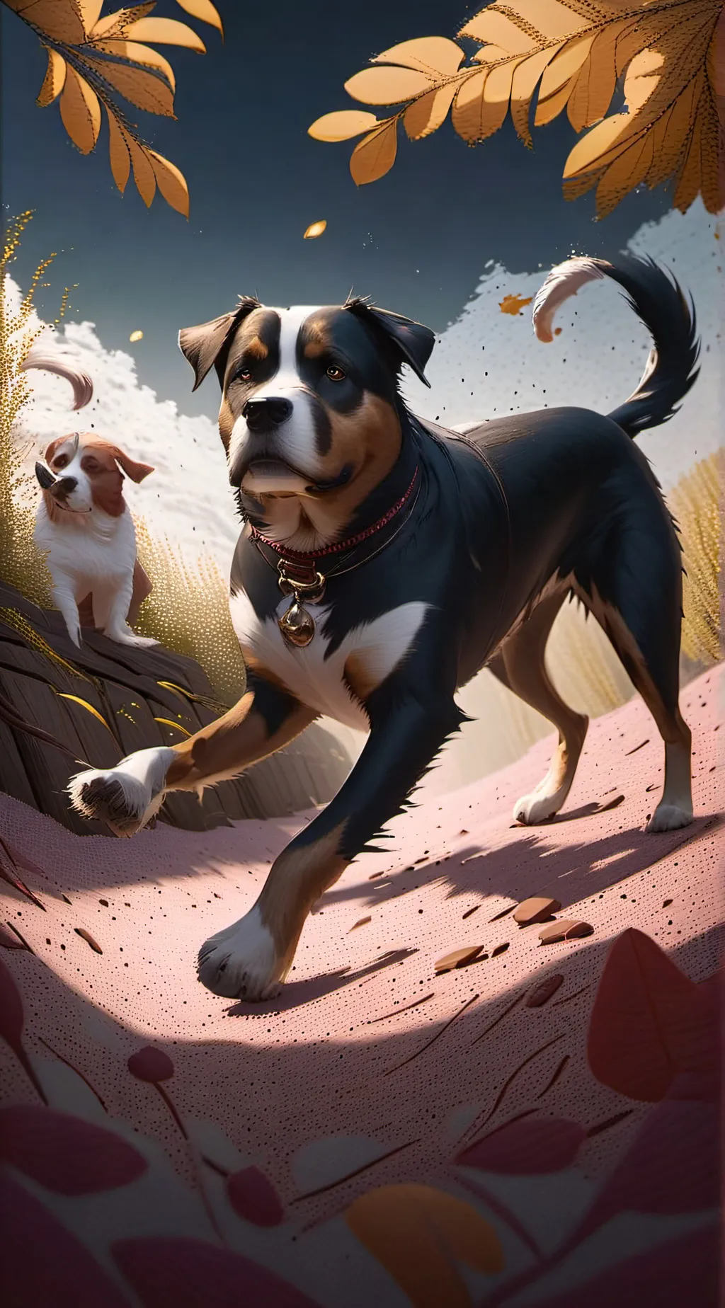 ai character: dogs/doggo show background