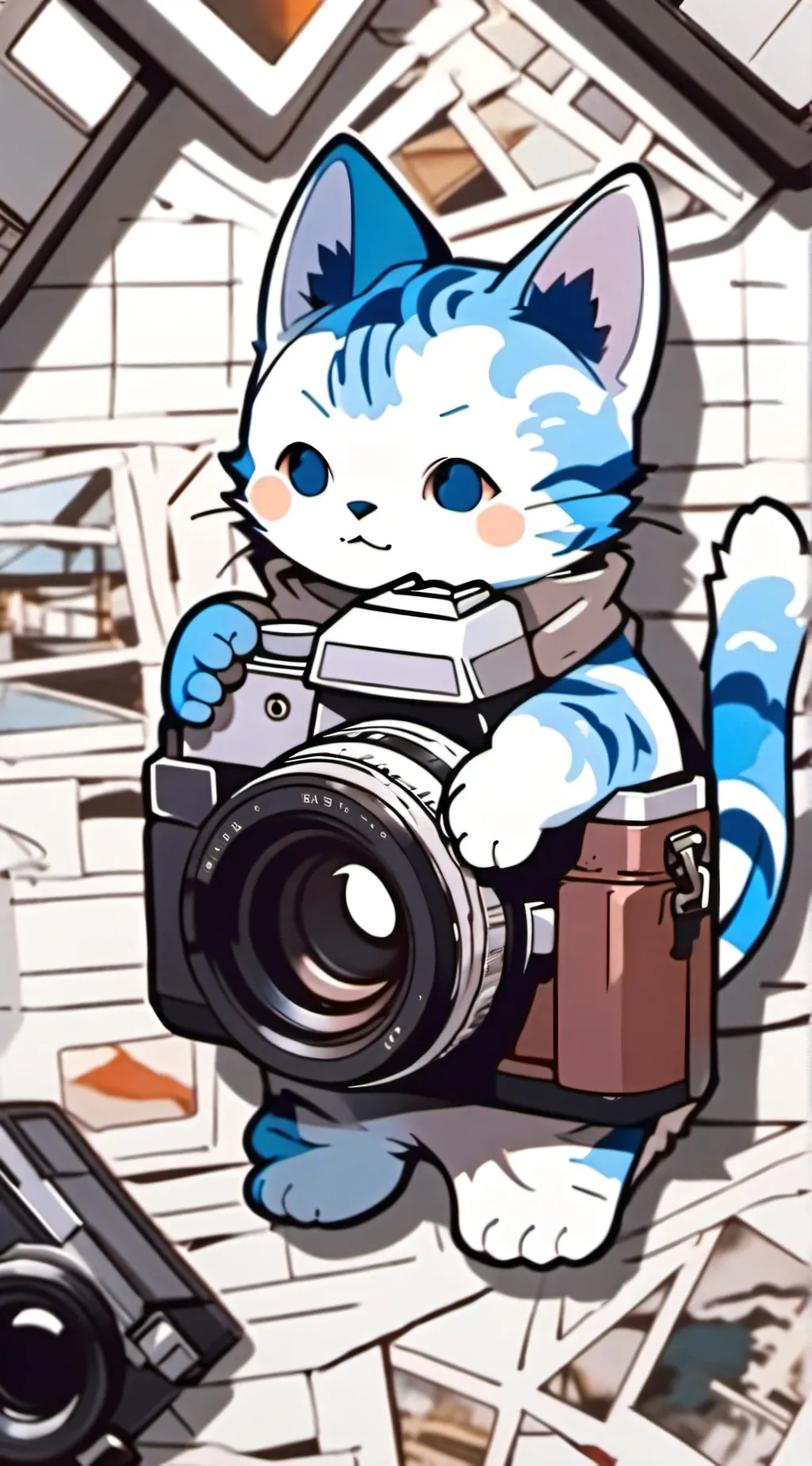 ai character: TCM as an cat background