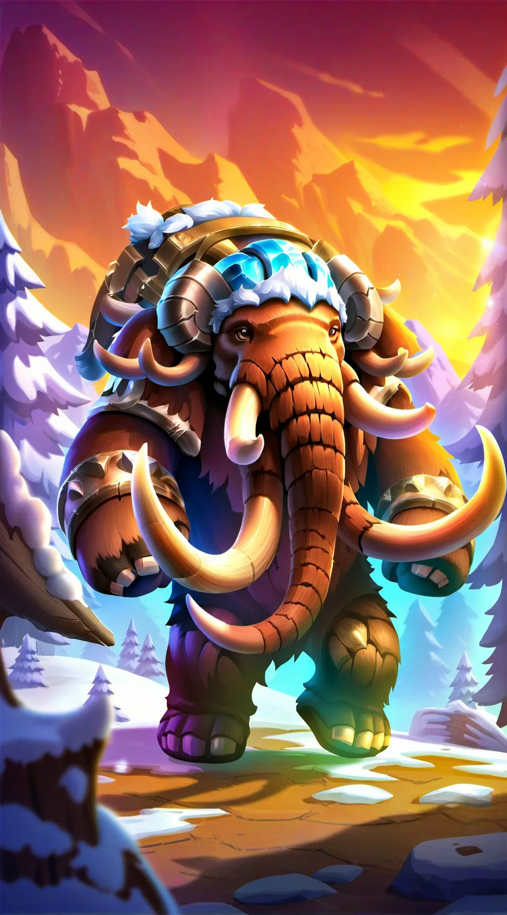 ai character: Mammoth Warrior￼ background