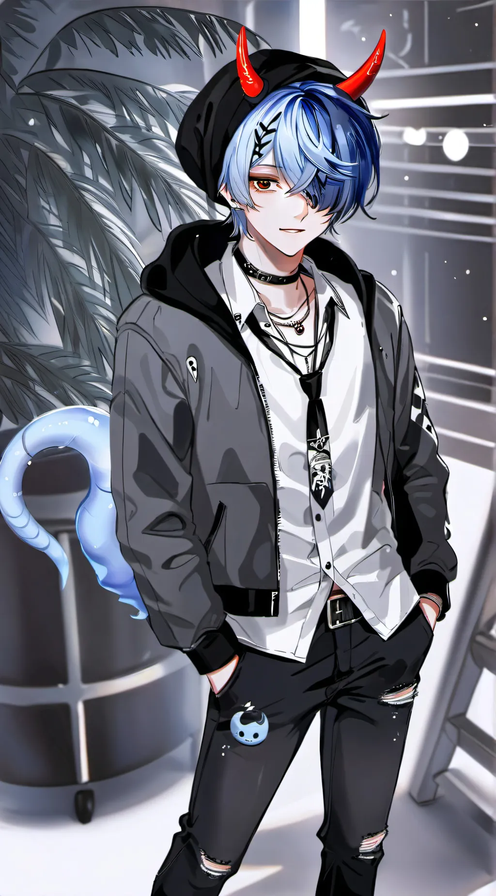 ai character: MY OC ALEX  background