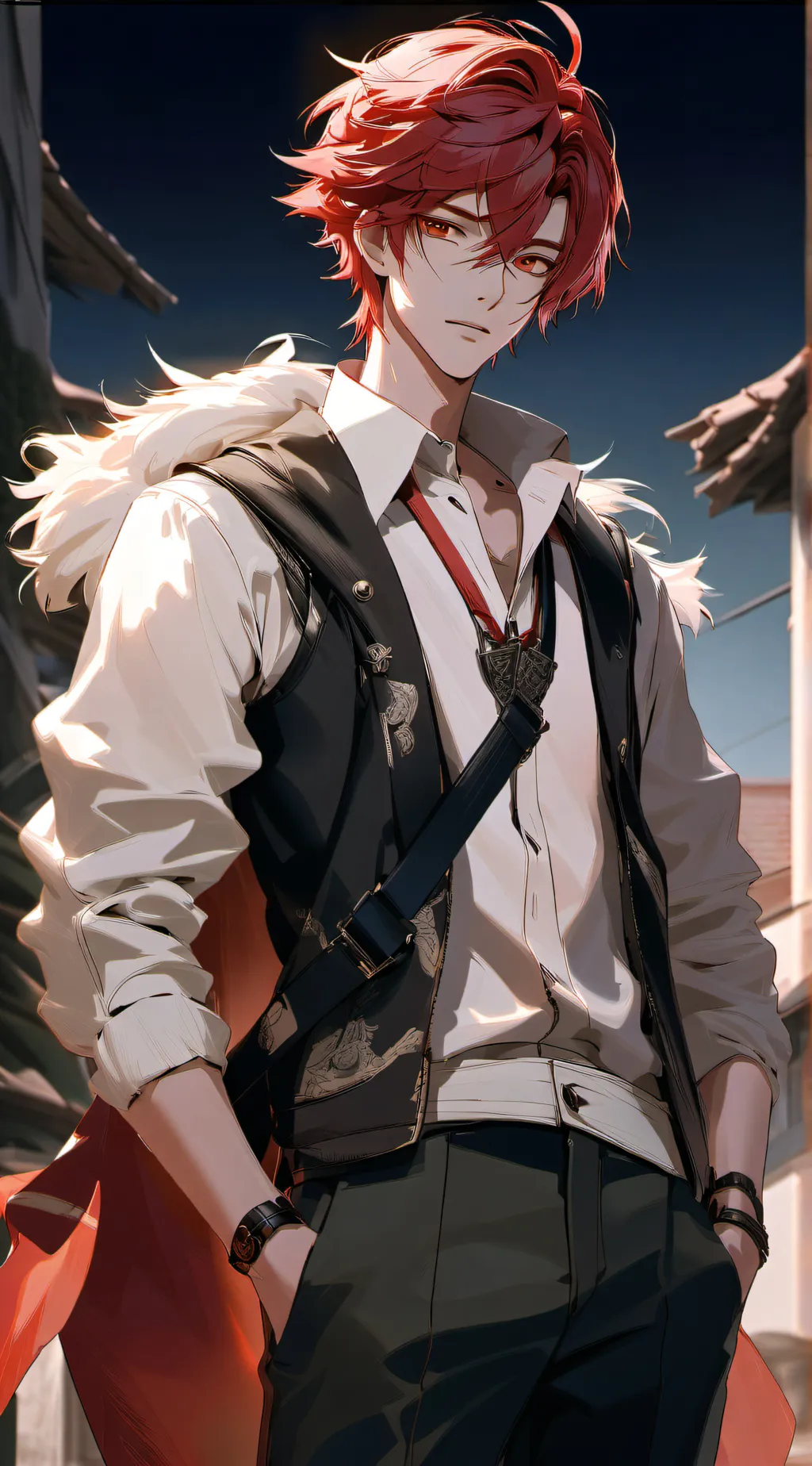 ai character: Kirishima  background