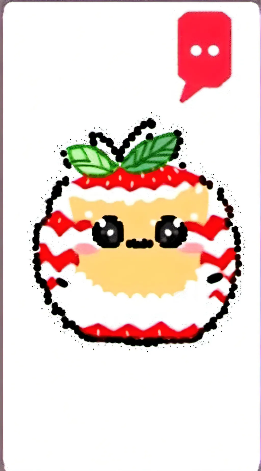 ai character: cute strawberry background