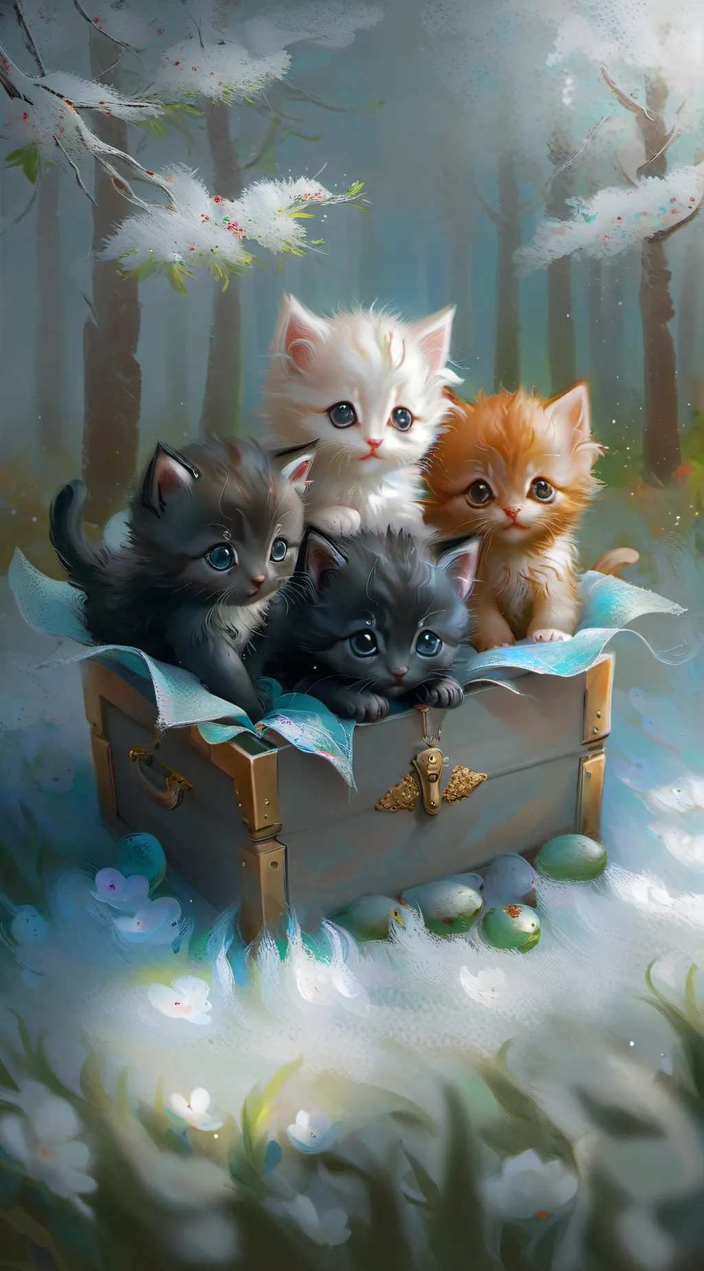 ai character: Hogwarts Kittens🐱💚 background