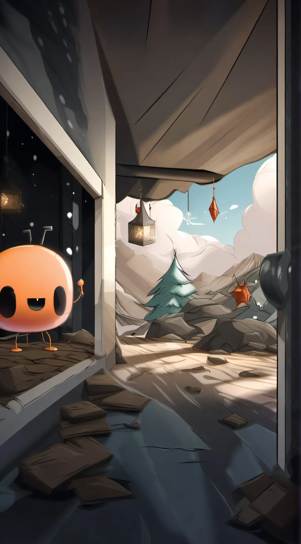 ai character: firey background