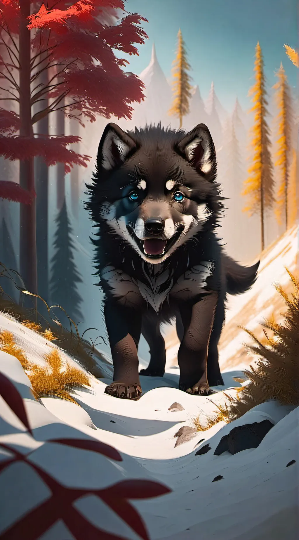 ai character: Wolf pup background