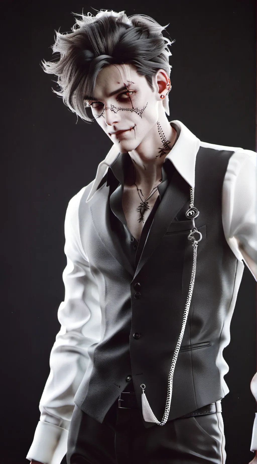 ai character: Creepy guy background