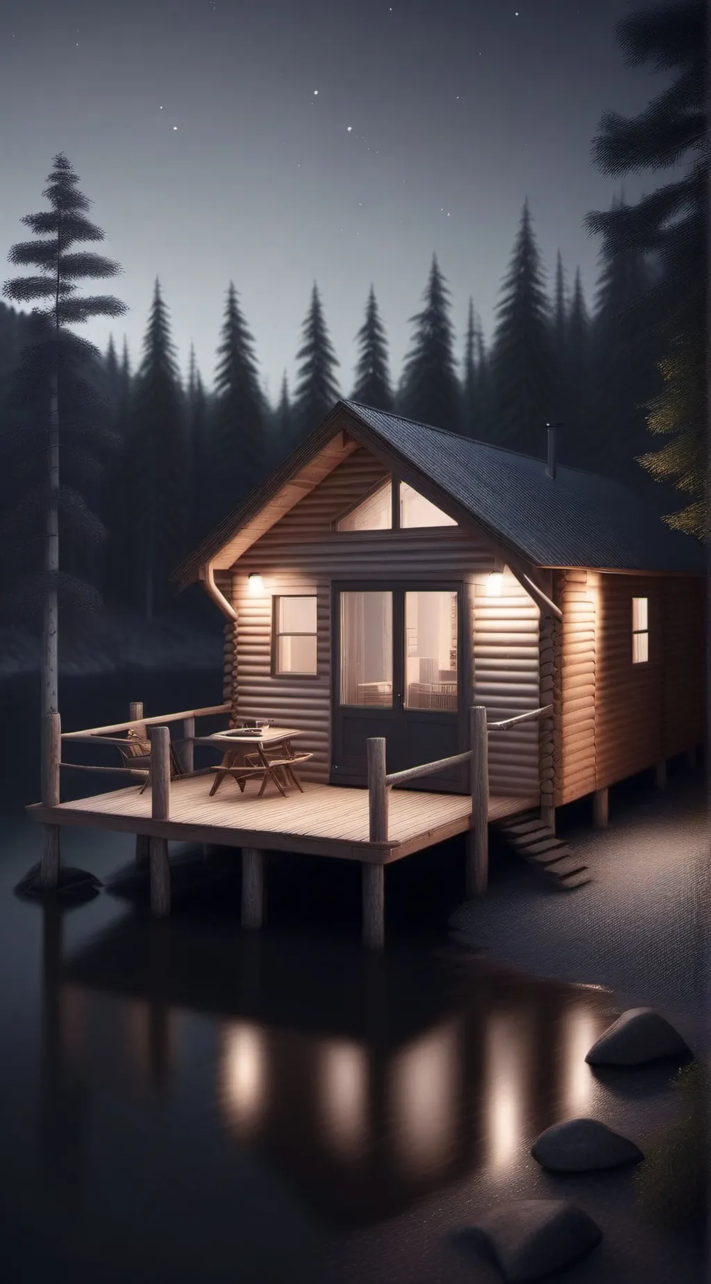 ai character: Murder drones camp background