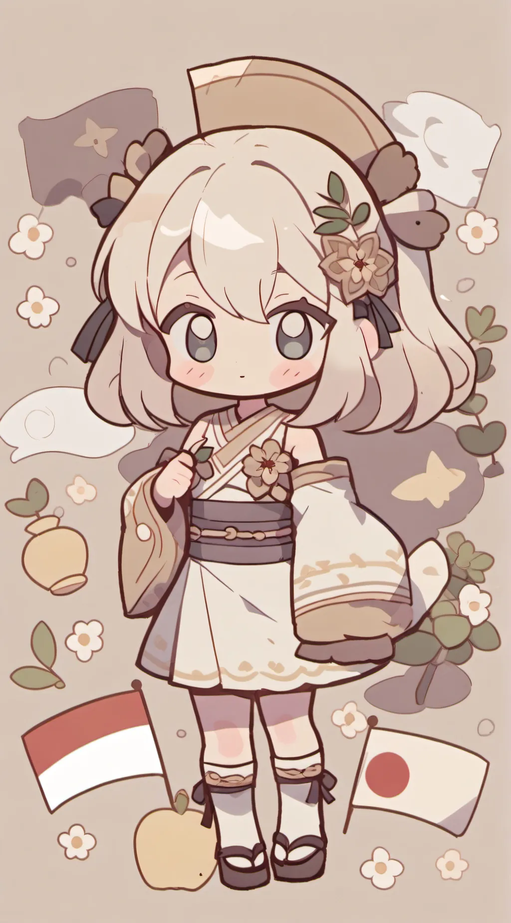 ai character: Japan Spain greek background