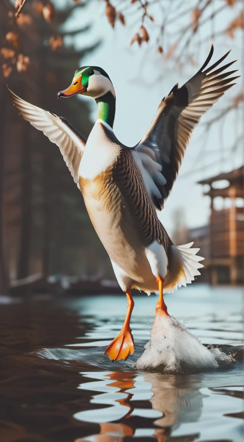 ai character: a duck background