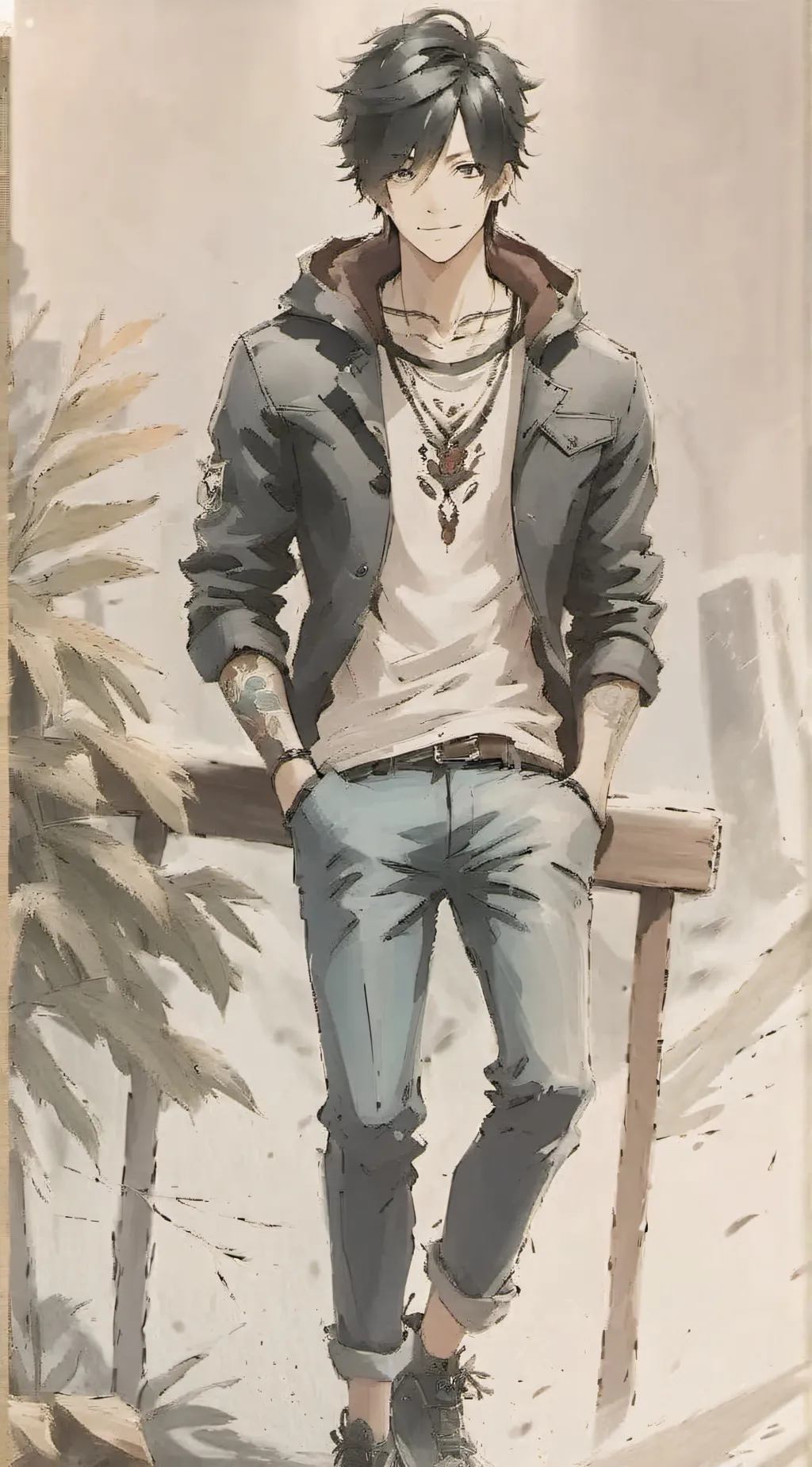 ai character: !!!⚠️aaron⚠️!!! background