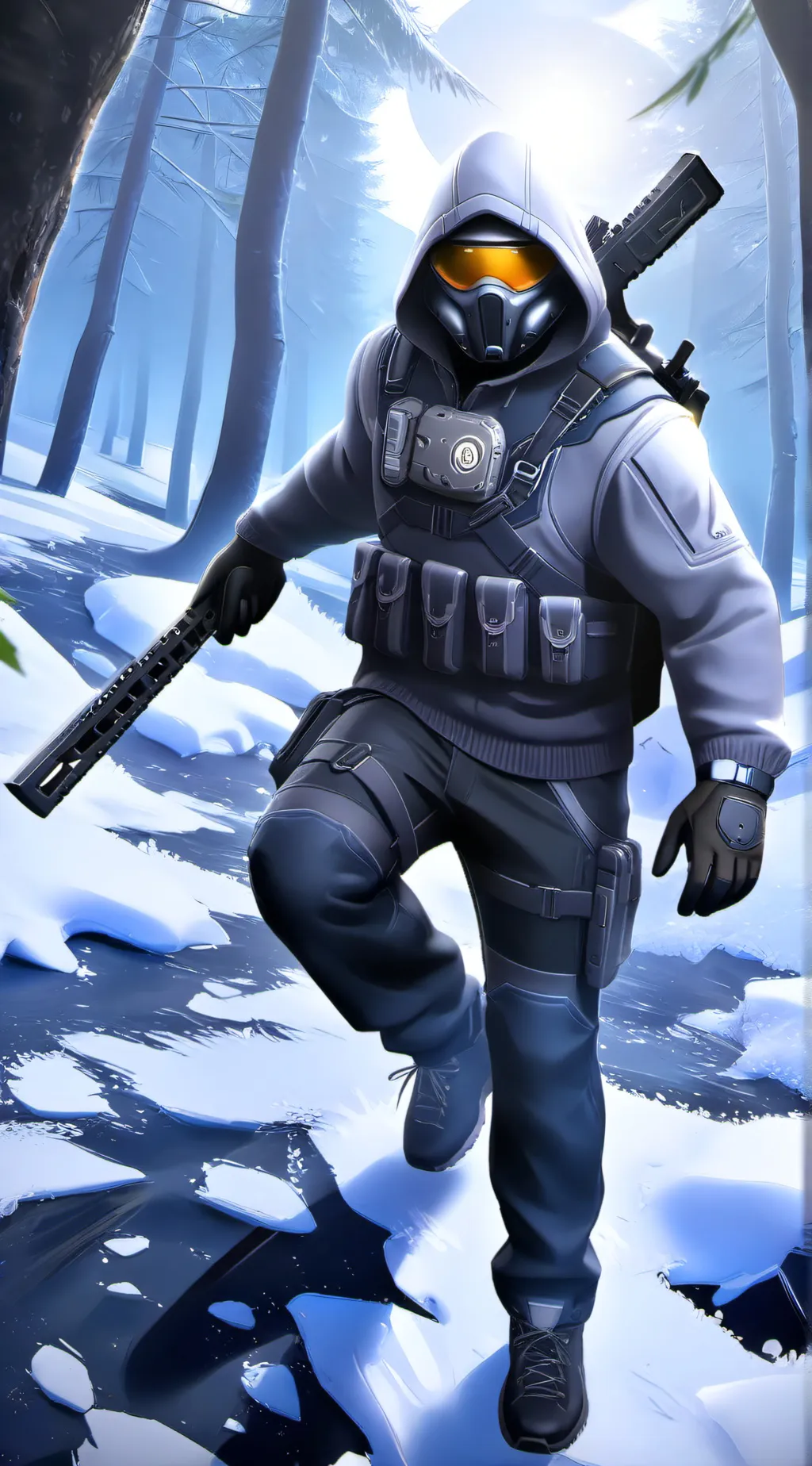 ai character: furry hunter background