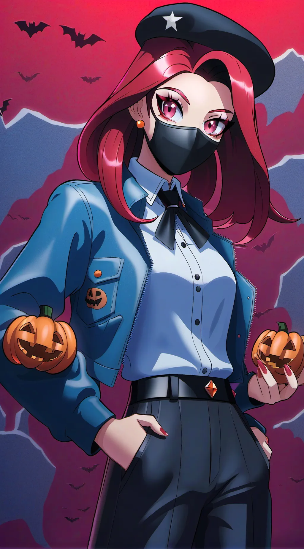 ai character: MHA Halloween!! background