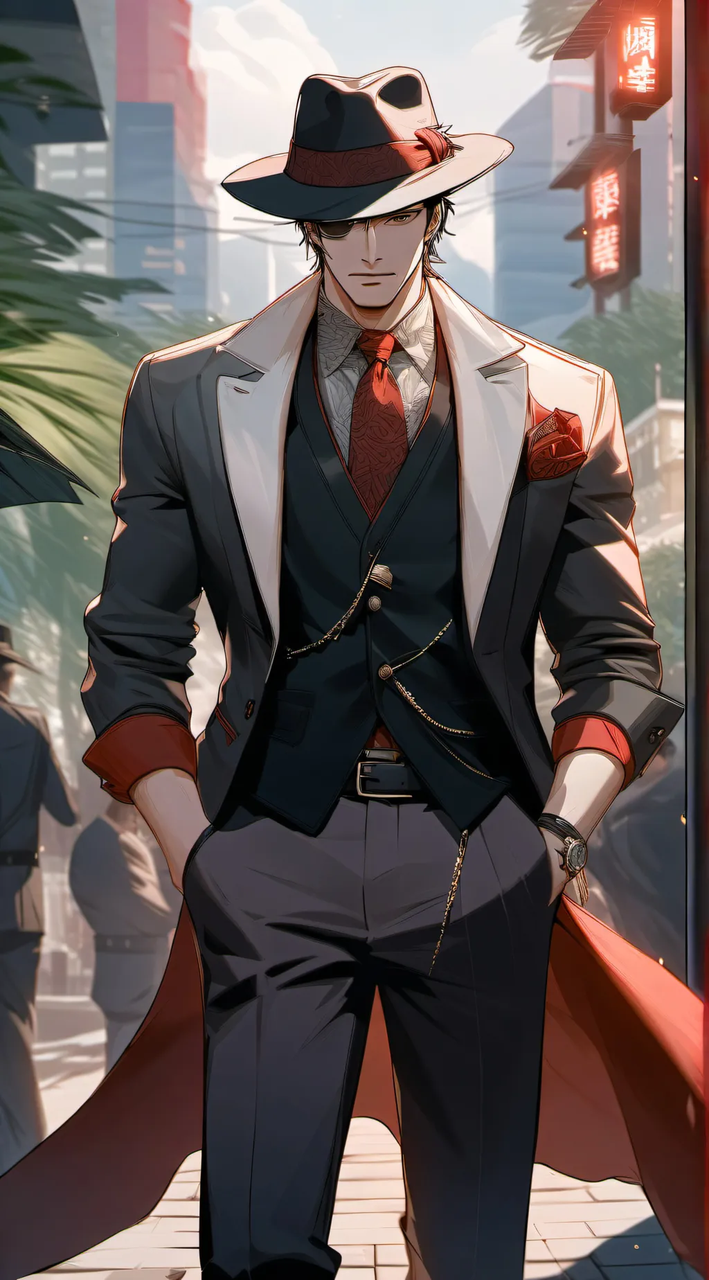 ai character: Valent  background