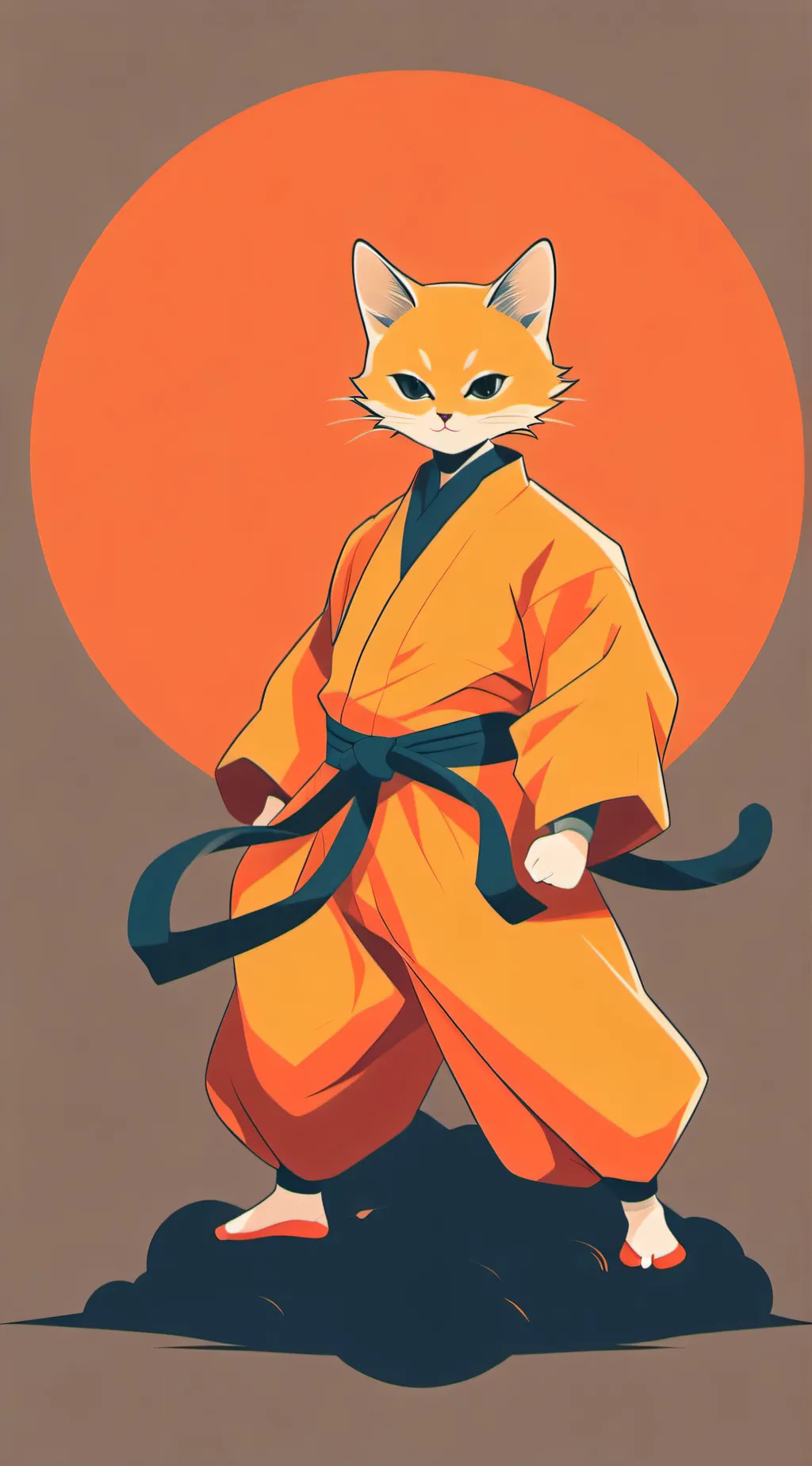 ai character: Kung fu cat Sensei background