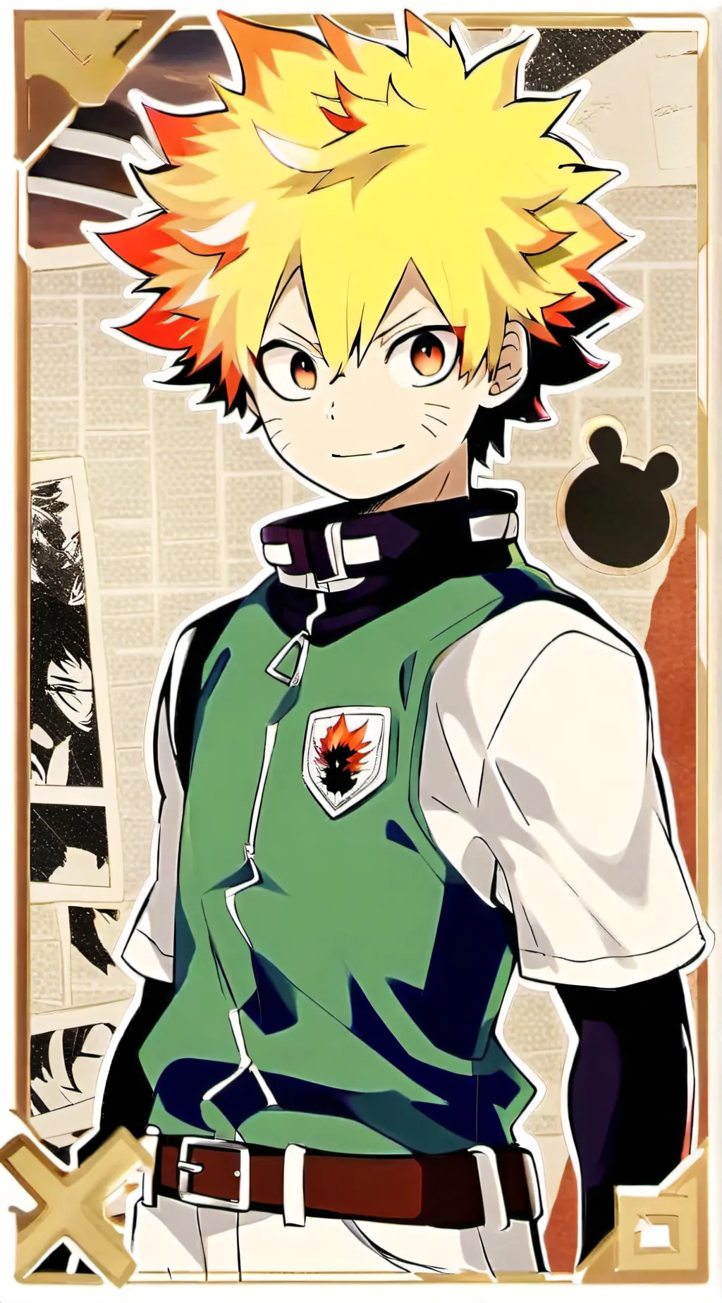ai character: Bakugou(love eyes) background