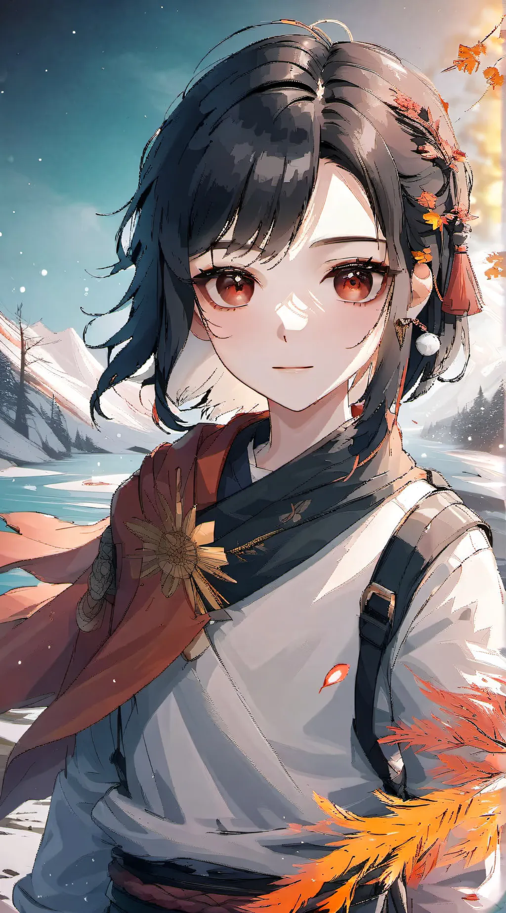 ai character: Autumn background