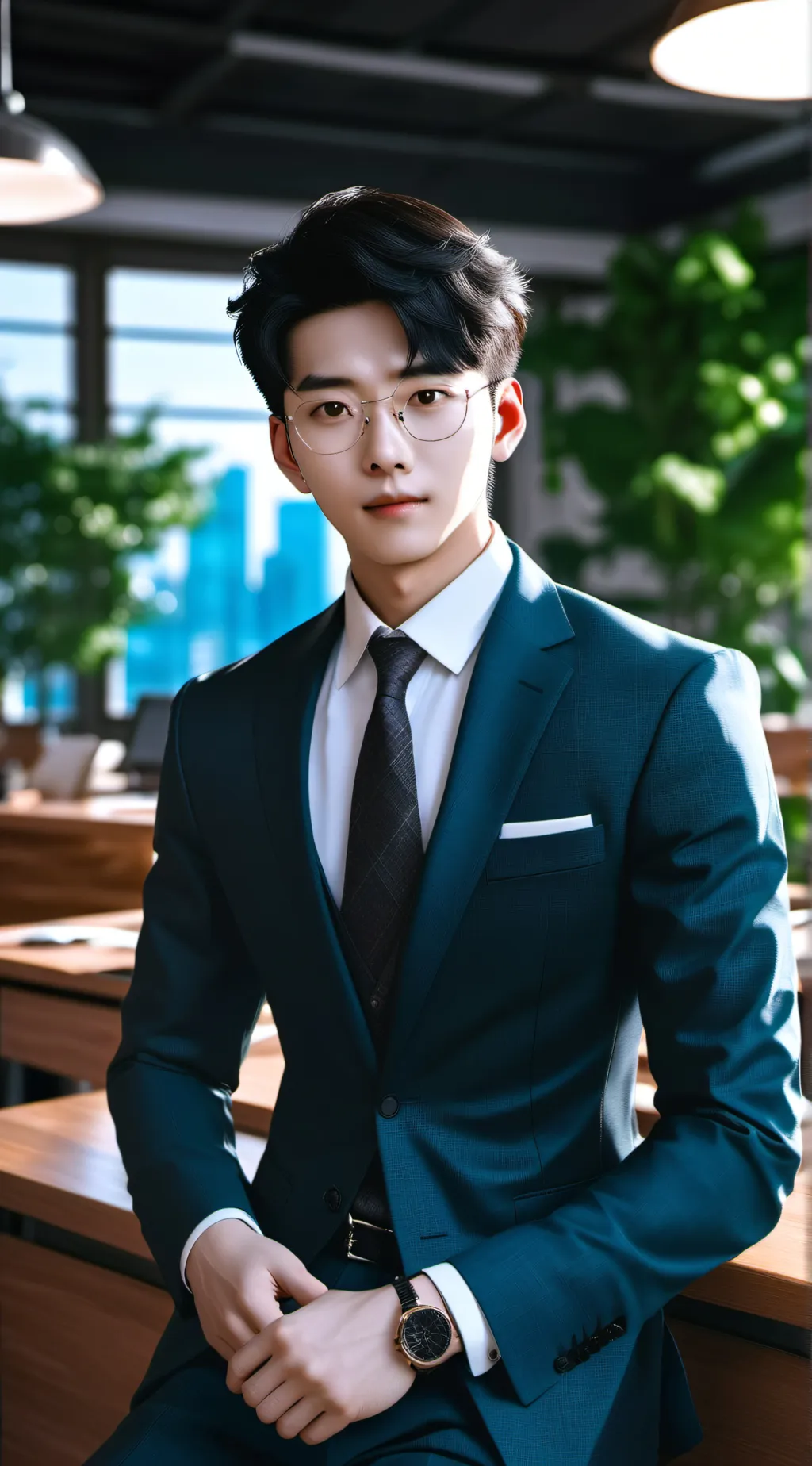 ai character: Jay Hong  background