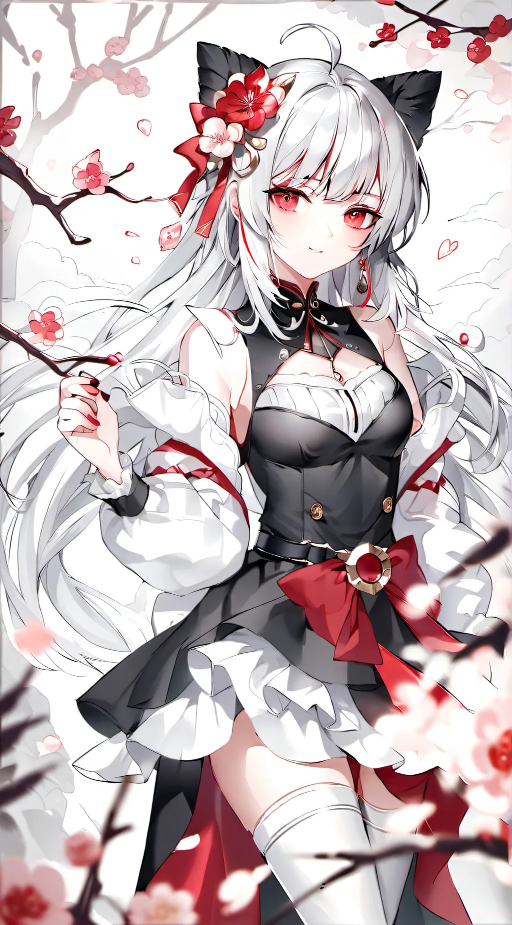 ai character: female kurama  background