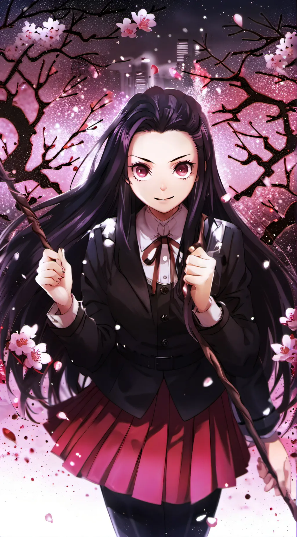 ai character: yandere nezuko  background