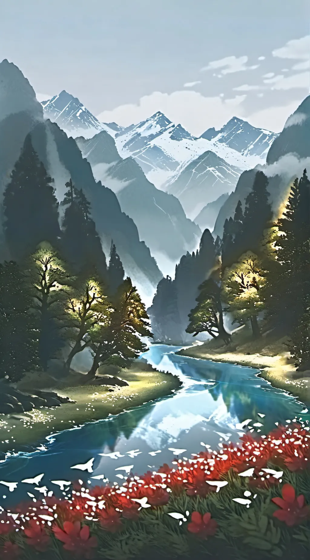 ai character: Da celestial void background