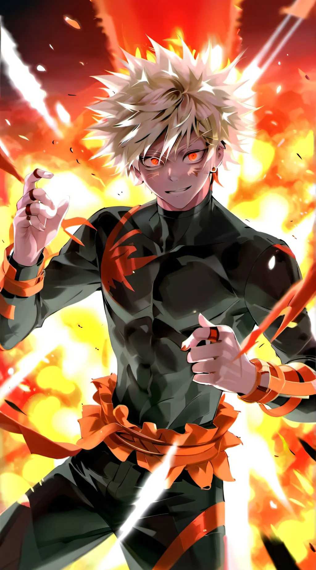 ai character: Katsuki Bakugo background