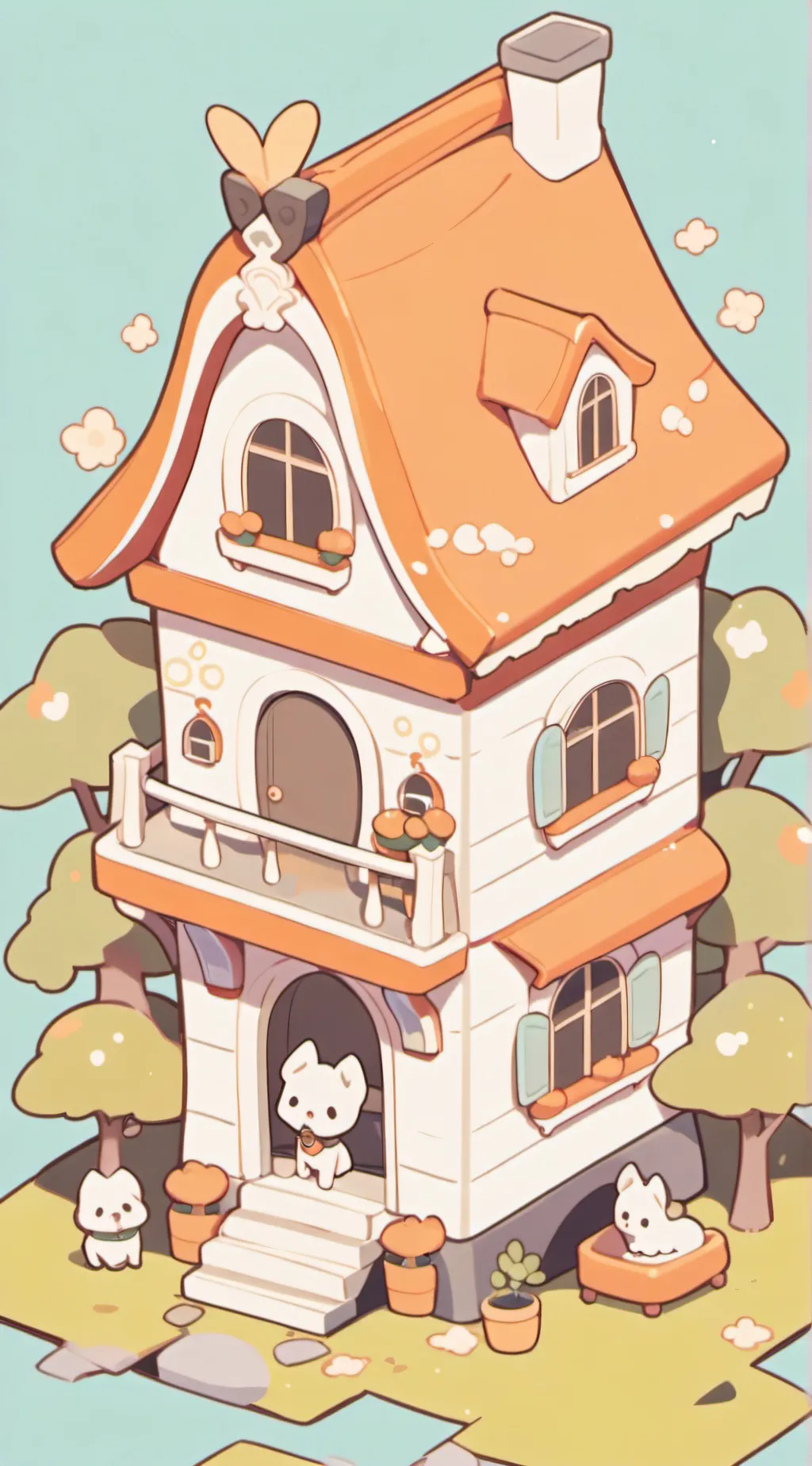 ai character: Smiling Critters background