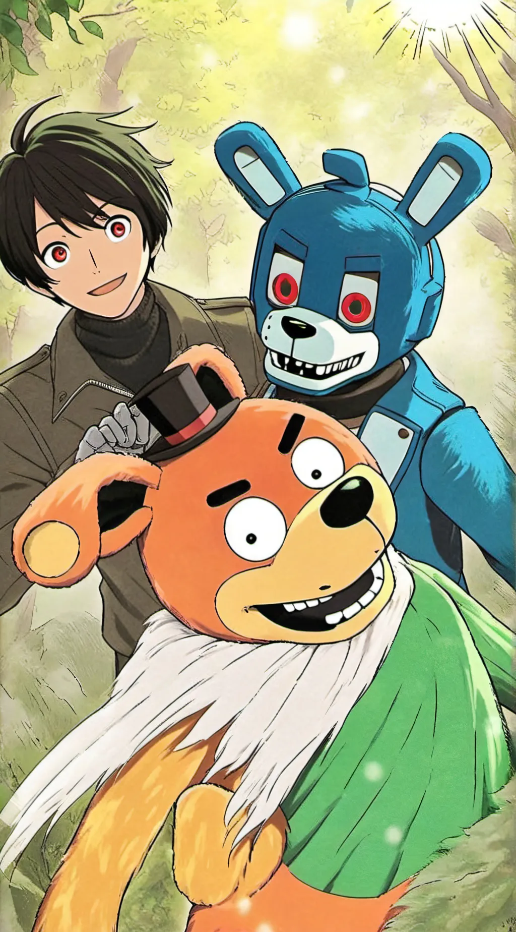 ai character: Fnaf Into The Pit background