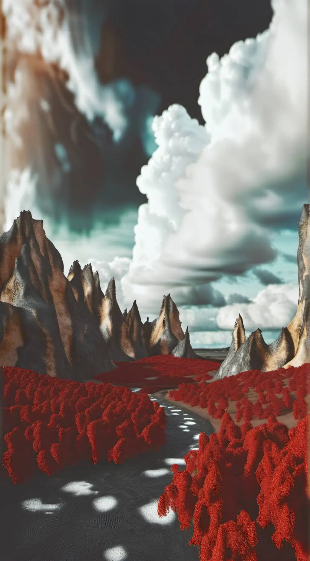 ai character: Color hearts background