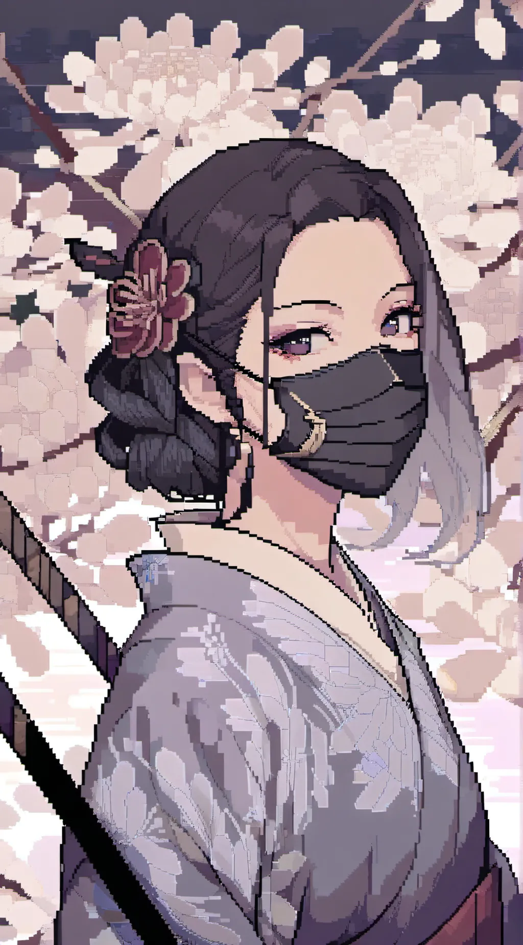 ai character: Kuchisake-onna  background