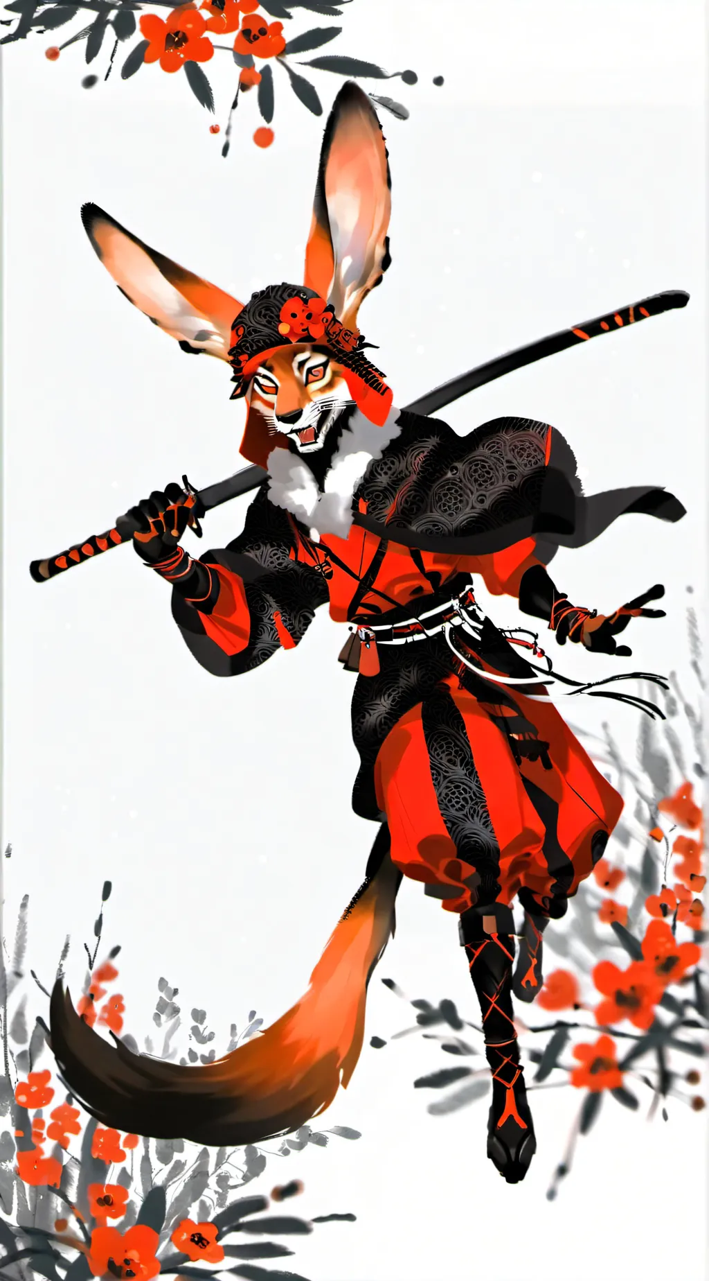 ai character: old Foxy background