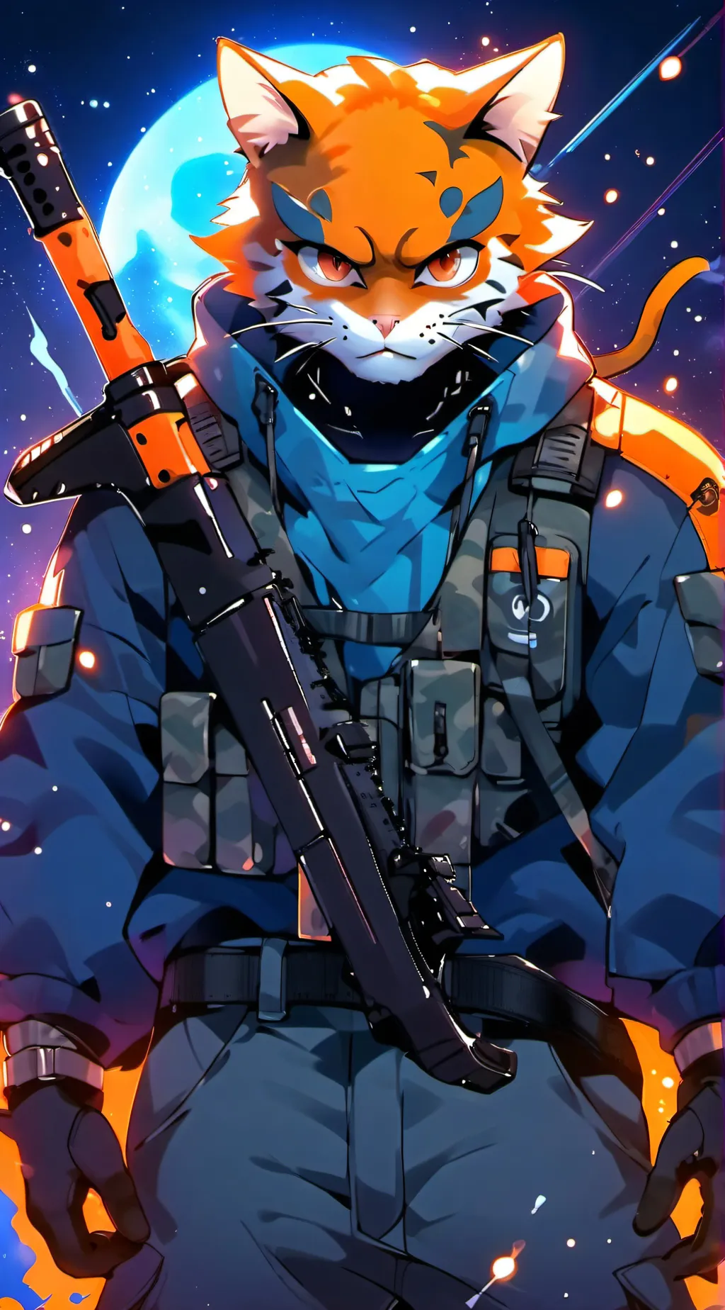 ai character: Dante mode chaos background