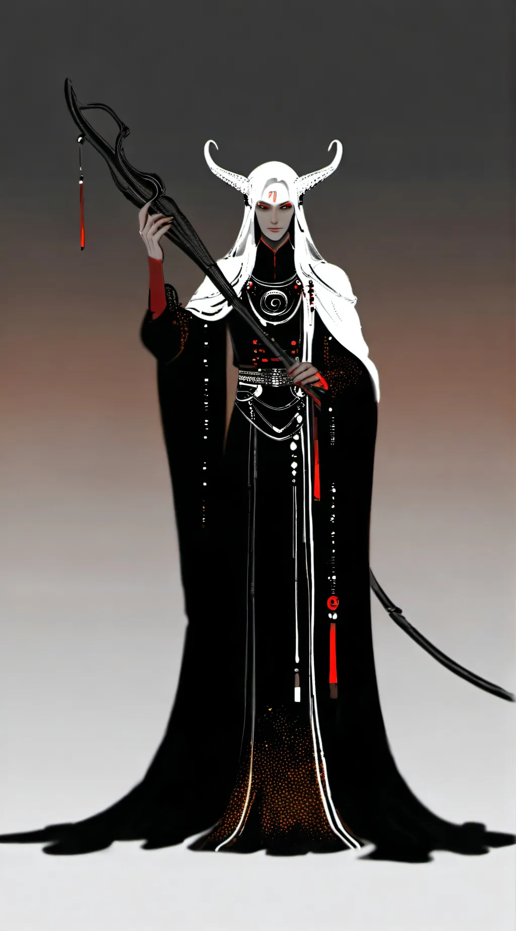 ai character: devil cat  background