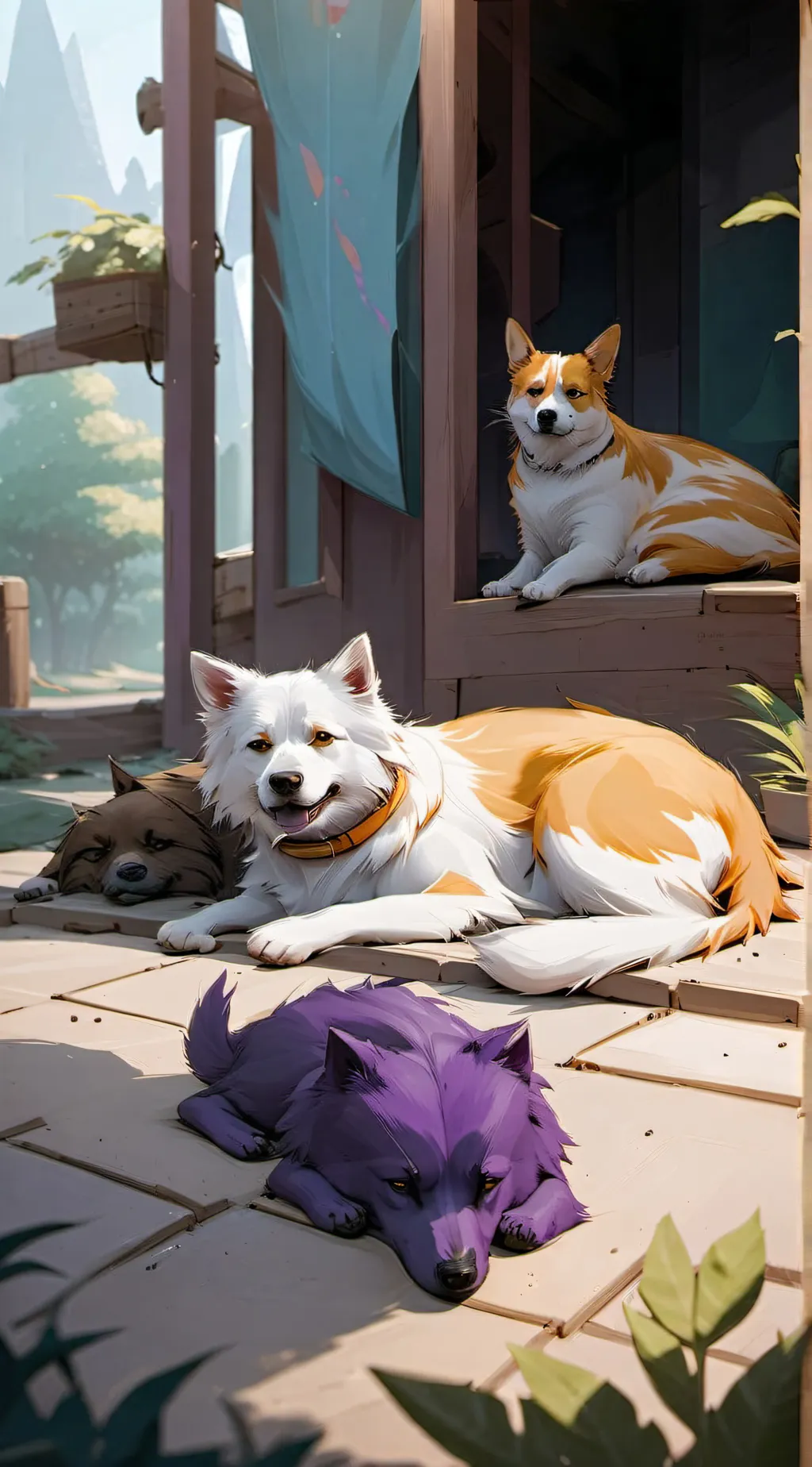 ai character: Catnap dogday  background