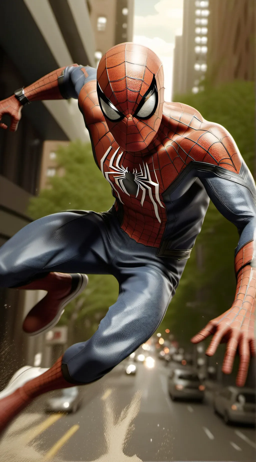 ai character: Spiderman background