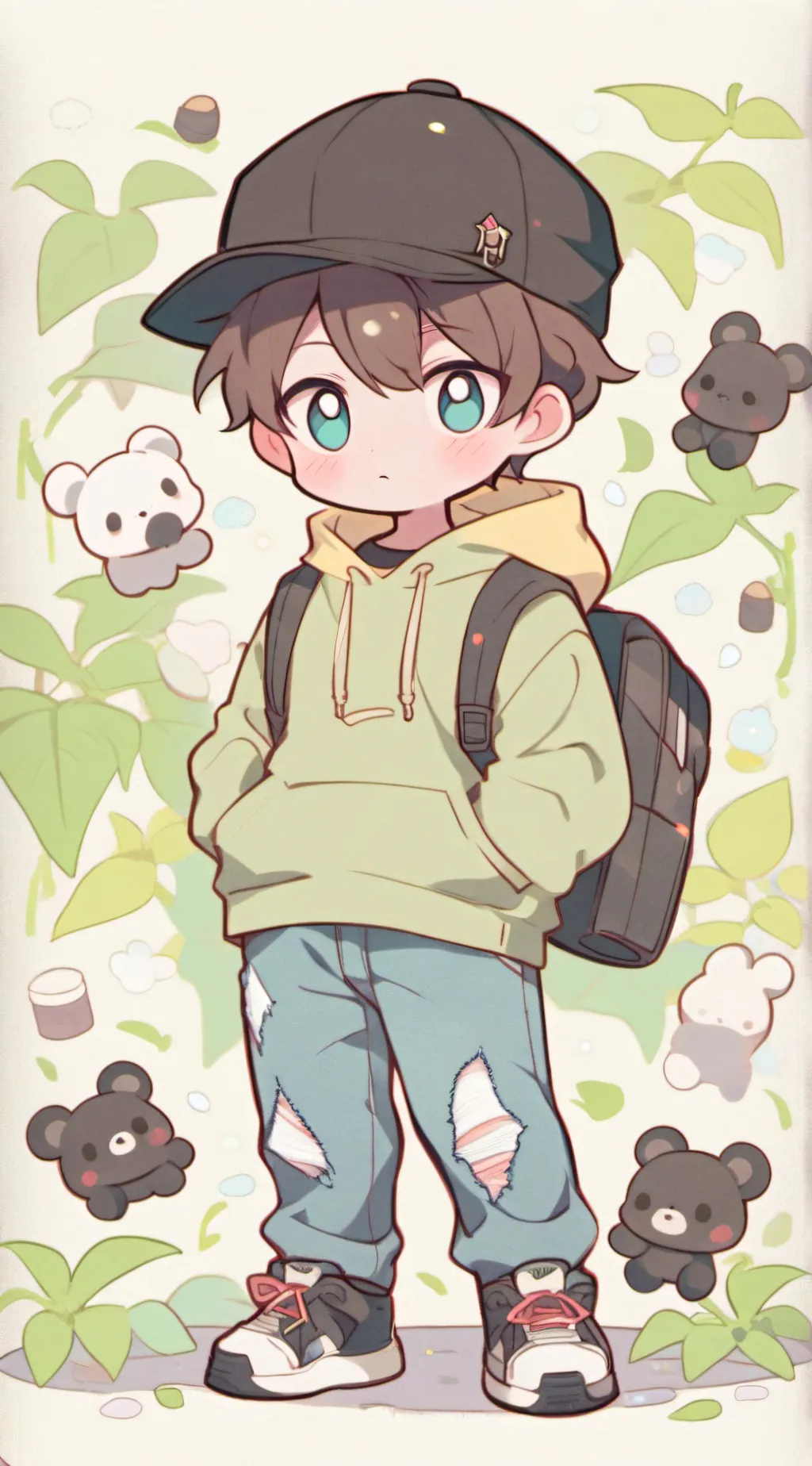 ai character: Viridis background