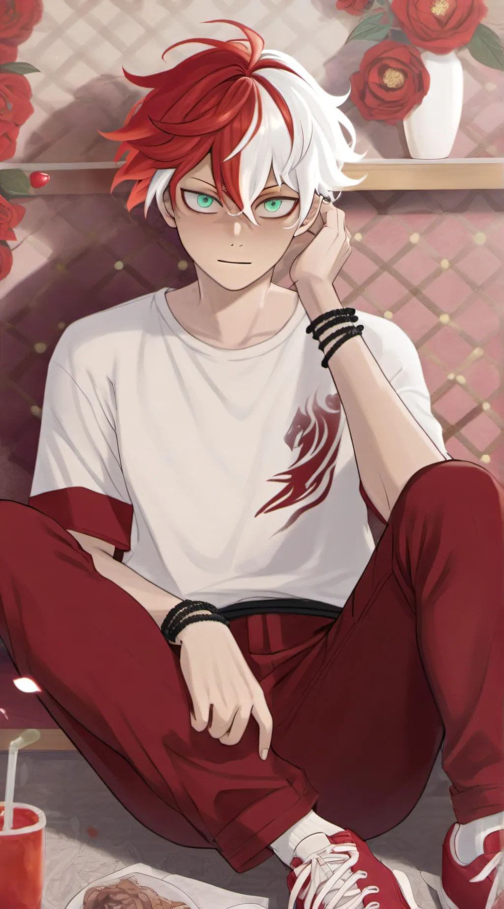 ai character: Shoto Todoroki. background