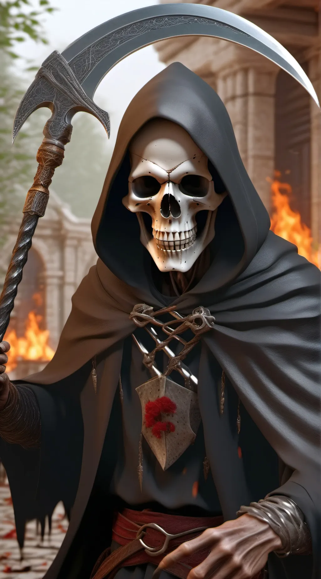 ai character: Death background