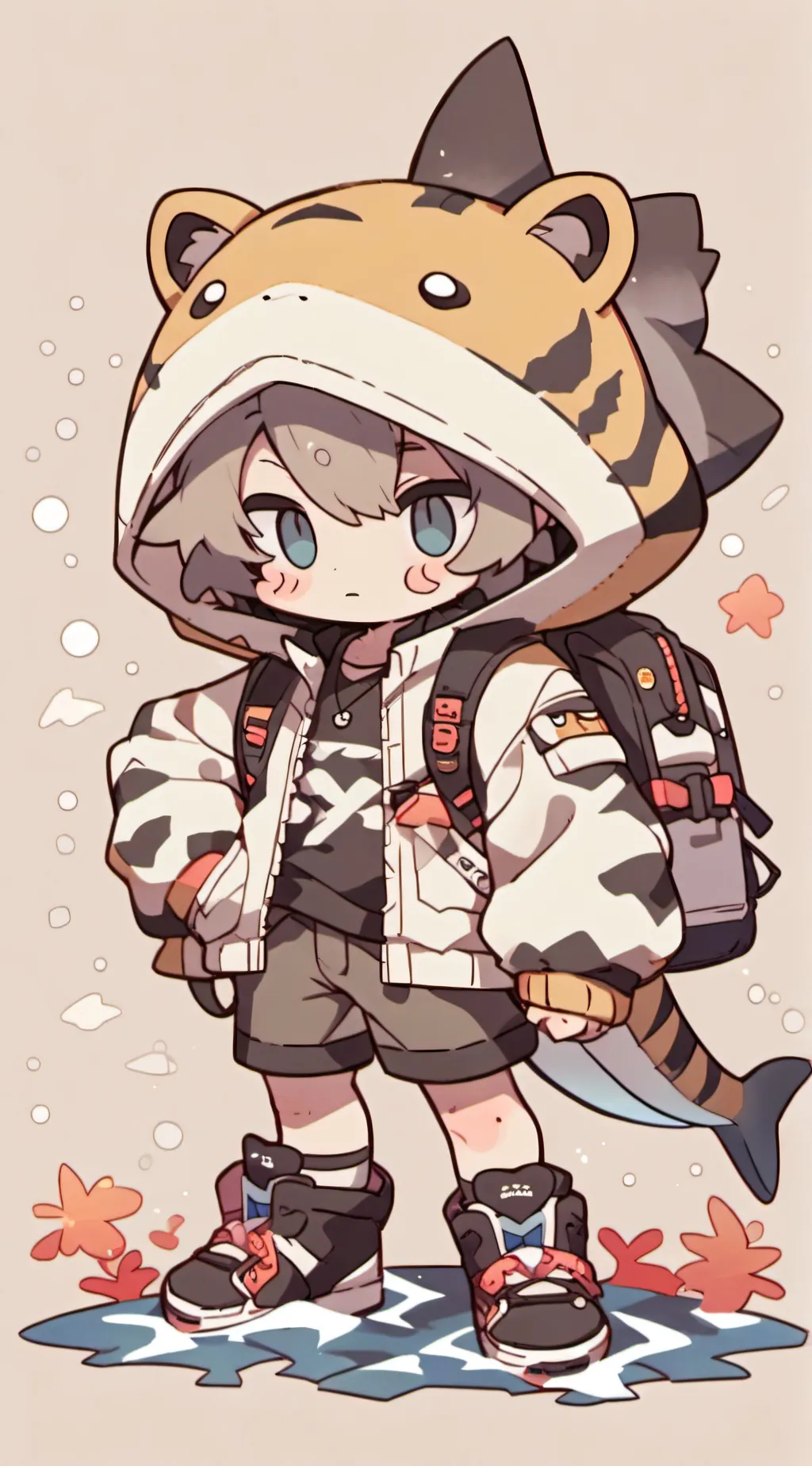 ai character: tiger shark  background