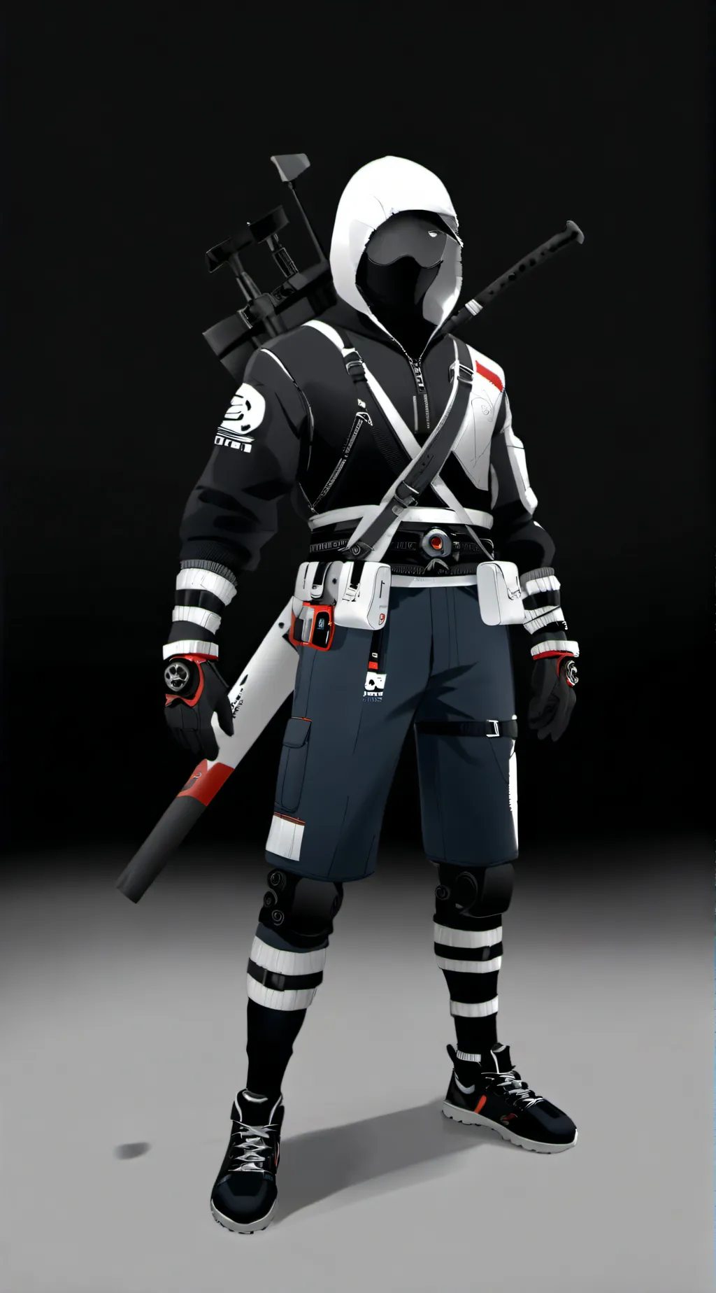 ai character: ninja boy  background